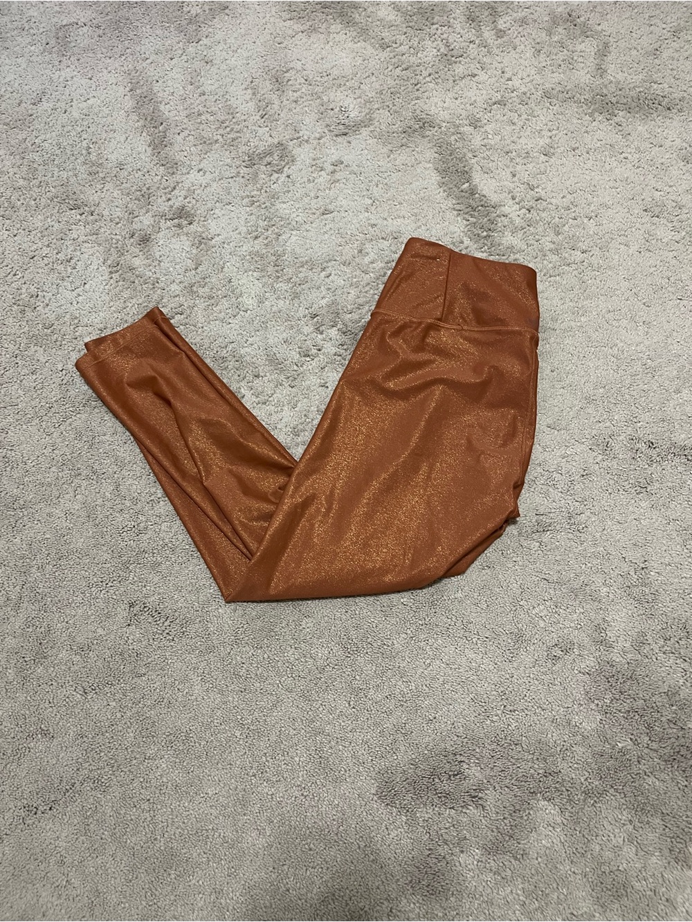 CALIA by Carrie Underwood Shimmery Copper High-Waist Leggings